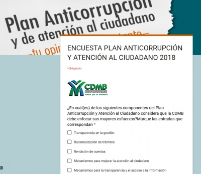 Estamos construyendo el Plan Anticorrupción y de Atención al Ciudadano 2018