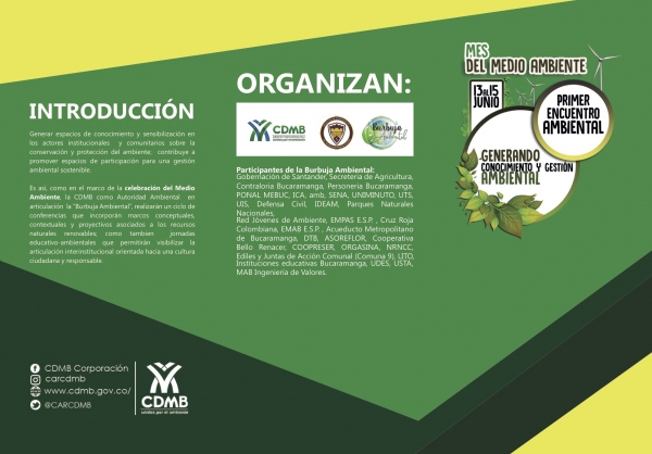 CDMB realizará Primer Encuentro Ambiental