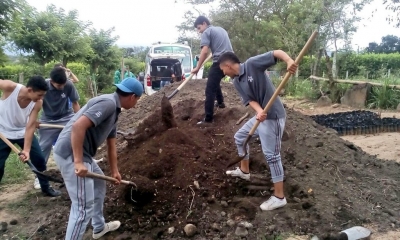 Estudiantes de Llano Grande realizan siembra y granja experimental