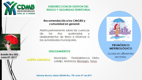 ESTE ALERTA Y ATENTO A LAS RECOMENDACIONES PARA LA PREVENCIÓN DEL RIESGO