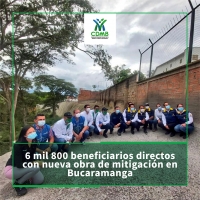 6 mil 800 beneficiarios directos con nueva obra de mitigación en Bucaramanga